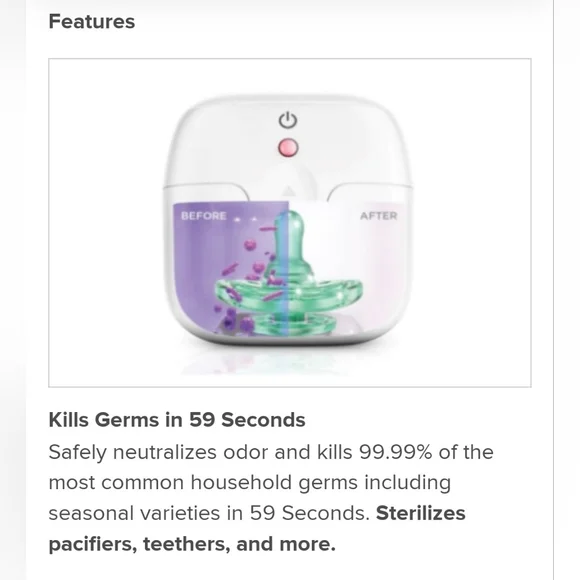 Munchkin 59s Mini Portable UV-C Sterilizer - Picture 6 of 7